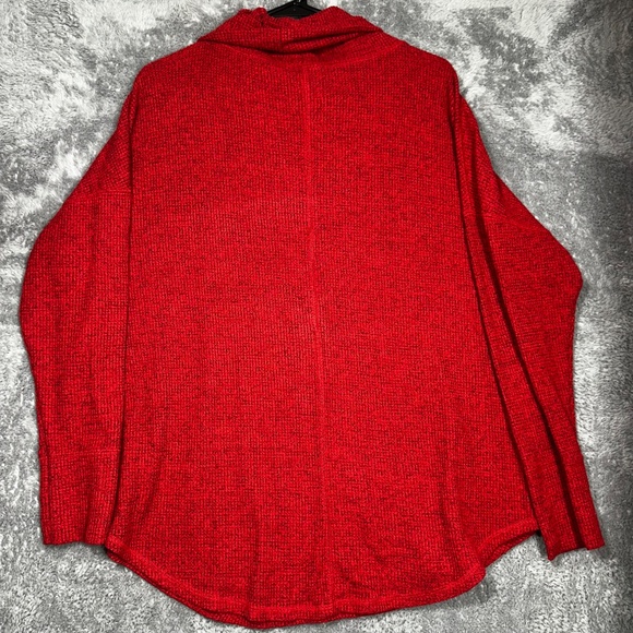 Time and Tru Women’s Sweater XL Red Cowl Neck Long Sleeve Pullover Plus Size - Picture 7 of 7